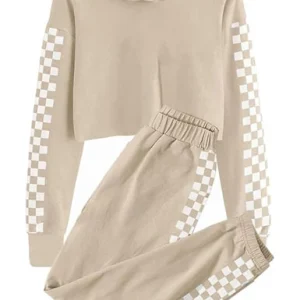 Meikulo Kids 2 Piece Outfits Girls Crop Tops Hoodies Long Sleeve Fashion Sweatshirts and Sweatpants